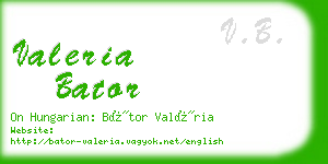 valeria bator business card